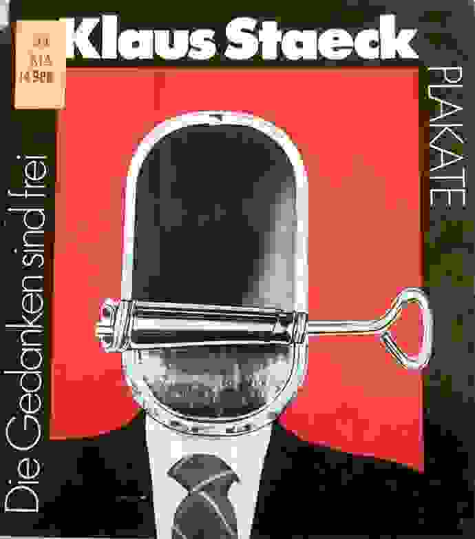 Buchcover von »Die Gedanken sind frei«, eine Edition von Plakaten Klaus Staecks