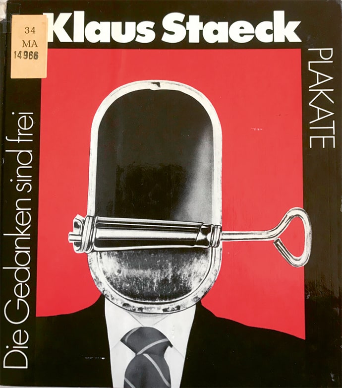 Buchcover von »Die Gedanken sind frei«, eine Edition von Plakaten Klaus Staecks