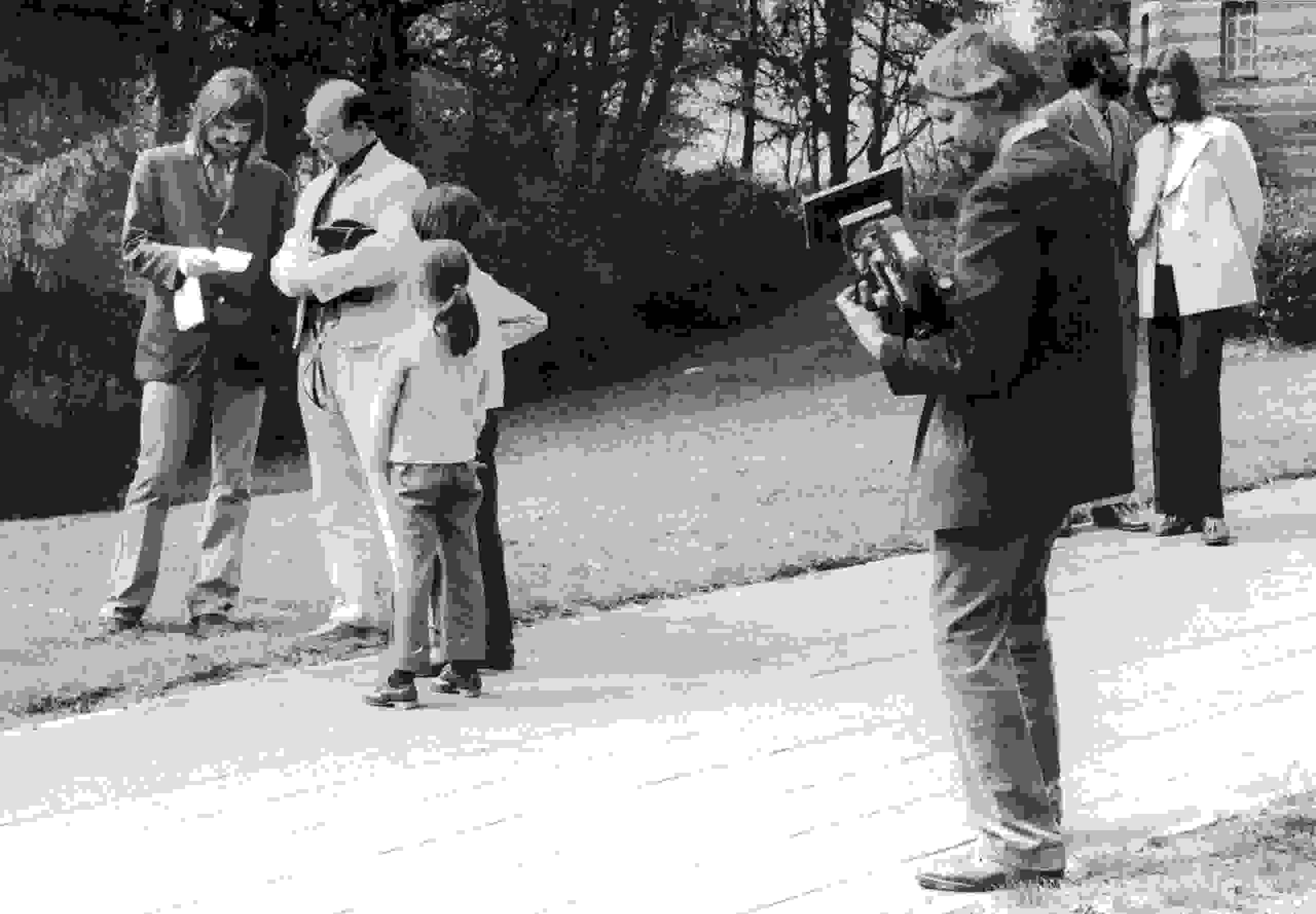 Rudolf Tschäpe und Heinz Schönemann am Astrophysikalischen Institut Potsdam, 7. Mai 1974