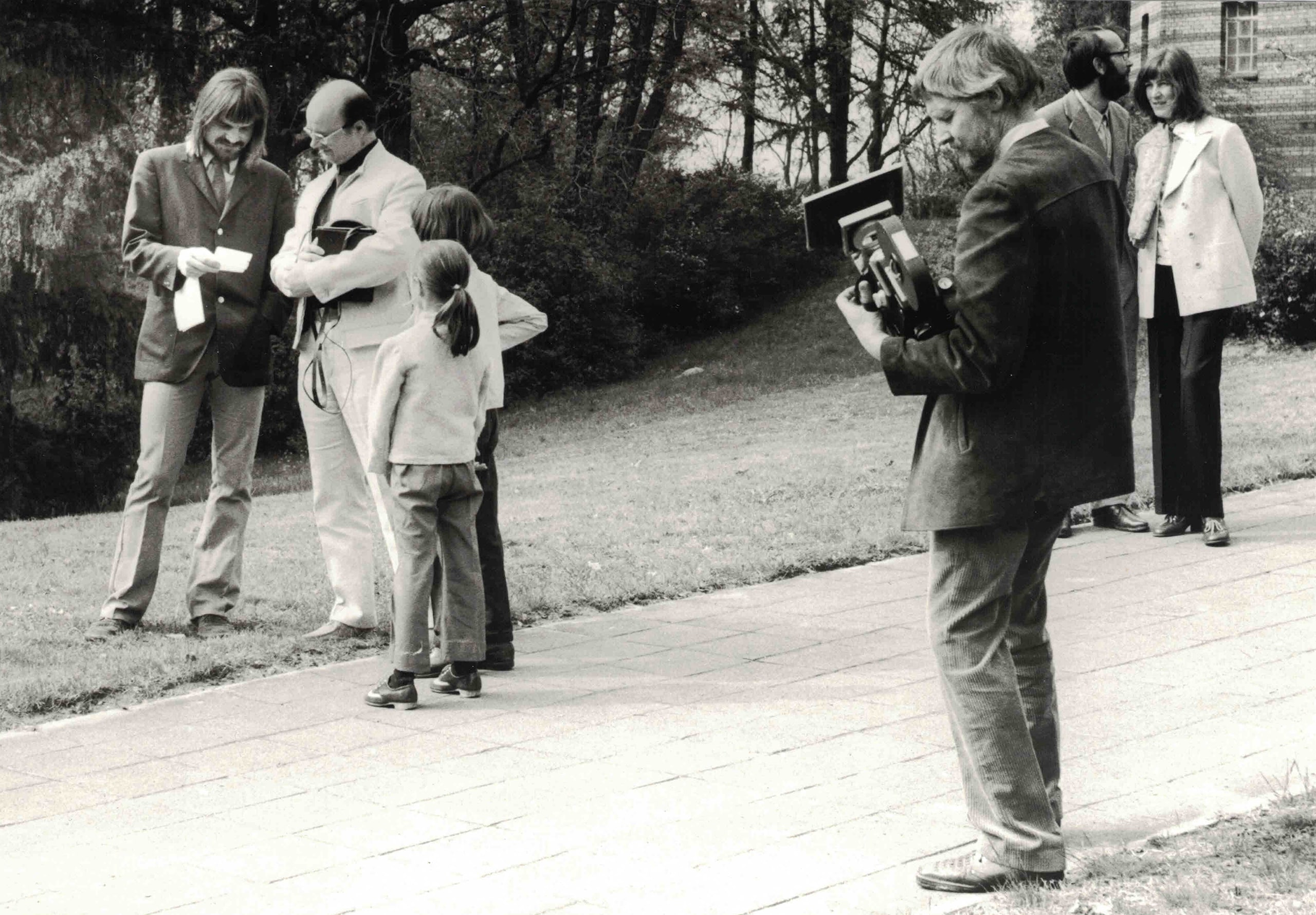 Rudolf Tschäpe und Heinz Schönemann am Astrophysikalischen Institut Potsdam, 7. Mai 1974