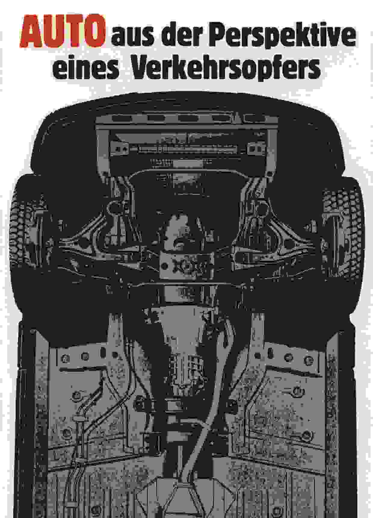 Auto aus der Perspektive eines Verkehrsopfers